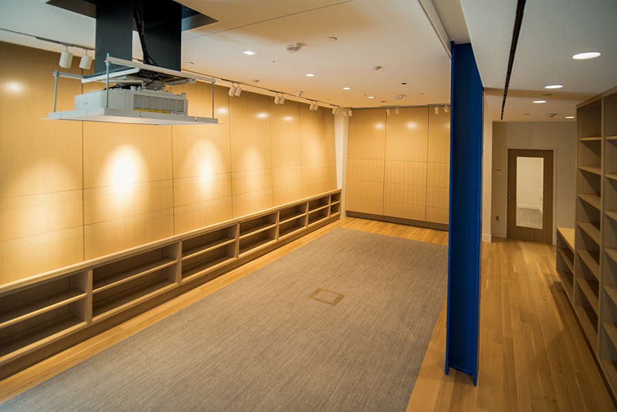 A projector installed at the Baltimore Museum of Art