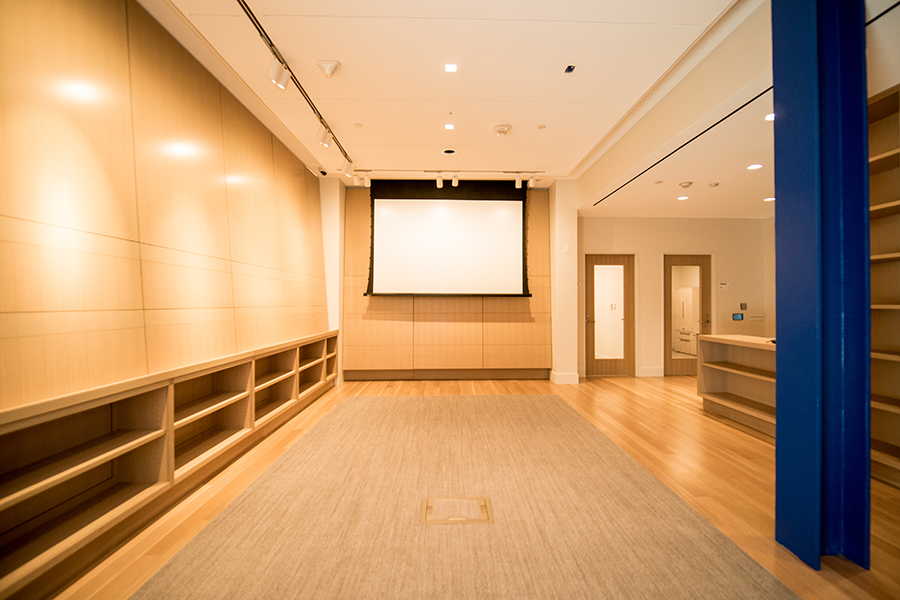 Projection screen at at the Baltimore Museum of Art