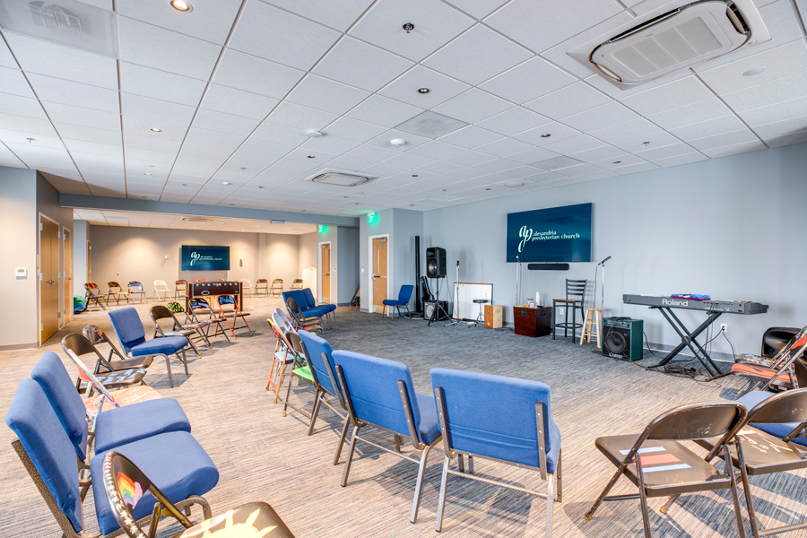 The youth room of Alexandria Presbyterian Church