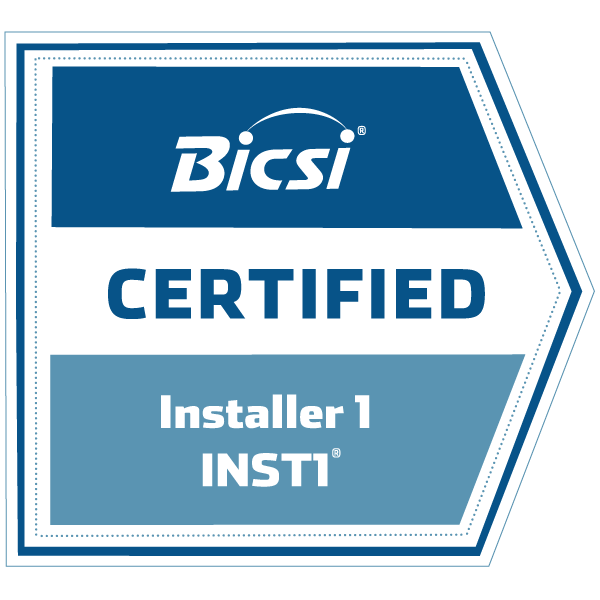 BICSI certified installer 1 certification badge